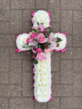 Pink & White Cross