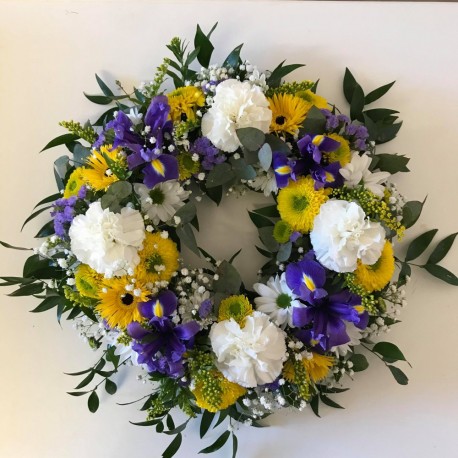 yellow and Blue Wreath